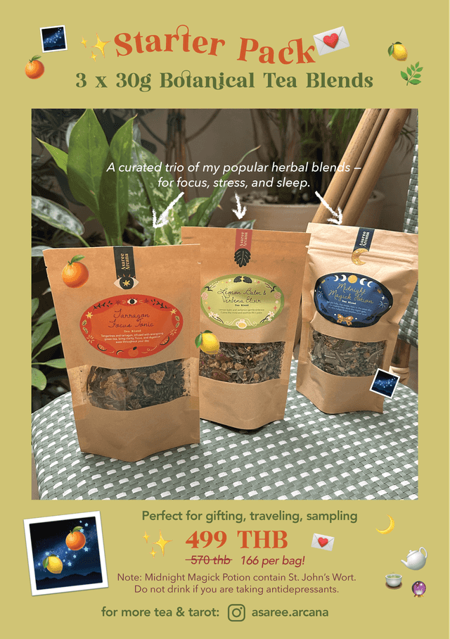 STARTER PACK: 3x30g Asaree Arcana Tea Blends