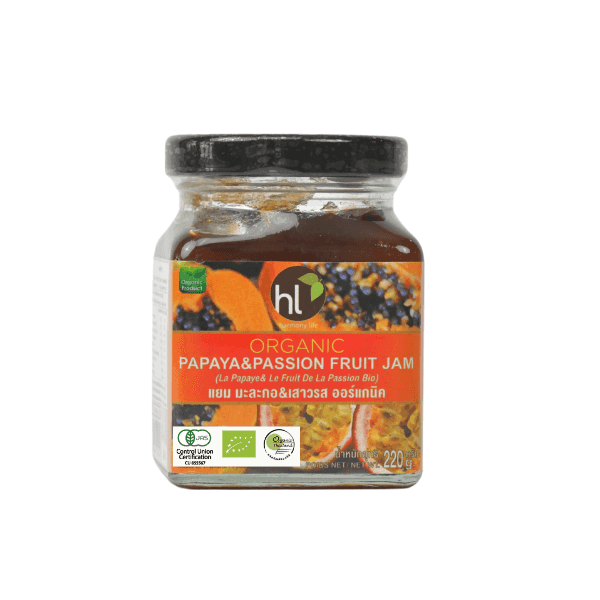 Organic Papaya & Passion Fruit Jam 220g.