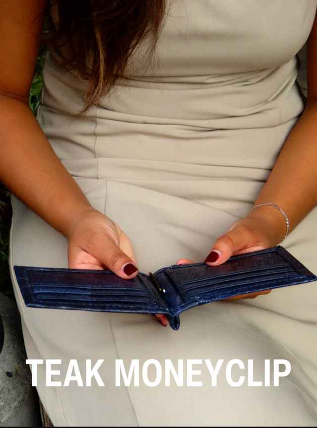 Teak Money Clip