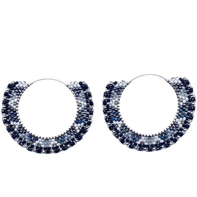 Blah Hoop Earrings - Handmade