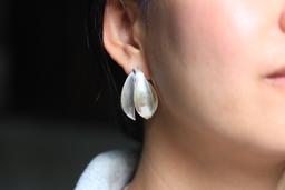 Cananga flower handmade silver earring (E0191)