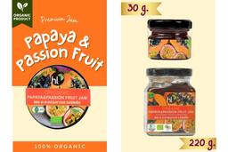 Organic Papaya & Passion Fruit Jam 220g.
