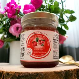 Vegan Keto Strawberry-Rose Jam